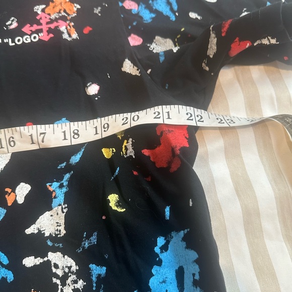 OFF WHITE Main Label Virgil Abloh Paint Splatter Shirt Mens Size XXL - Picture 8 of 15